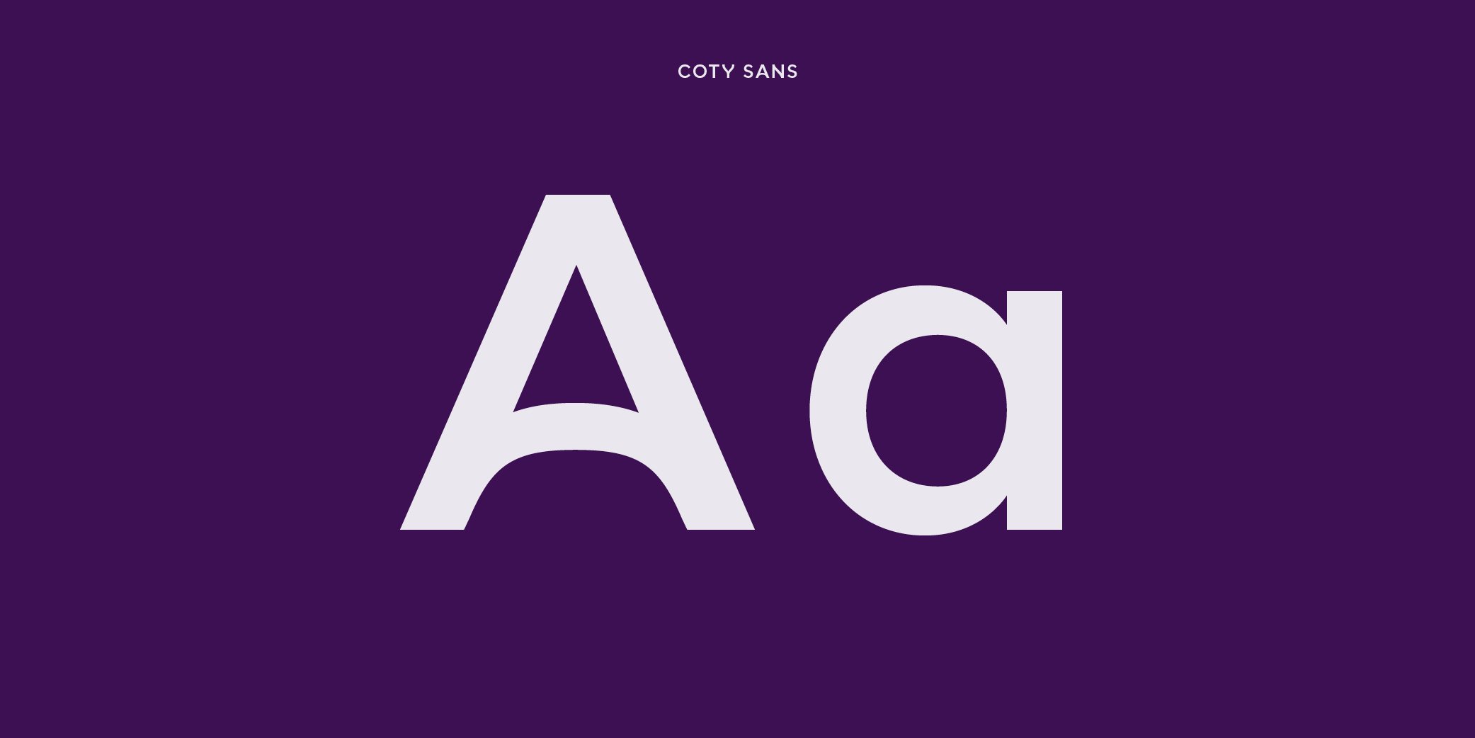 Coty Sans specimen — Aa